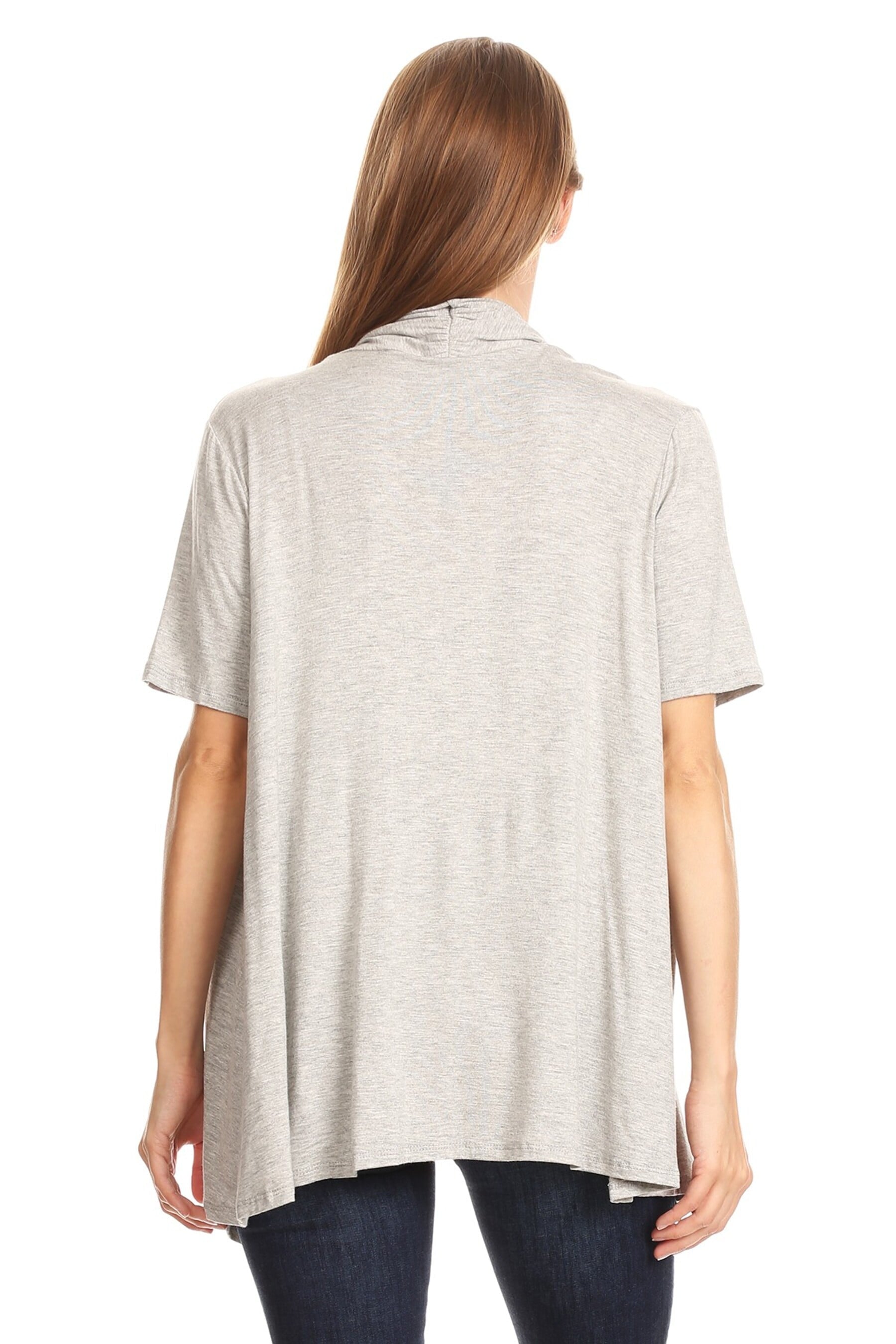 Casual Open Front Short Sleeve Cardigan